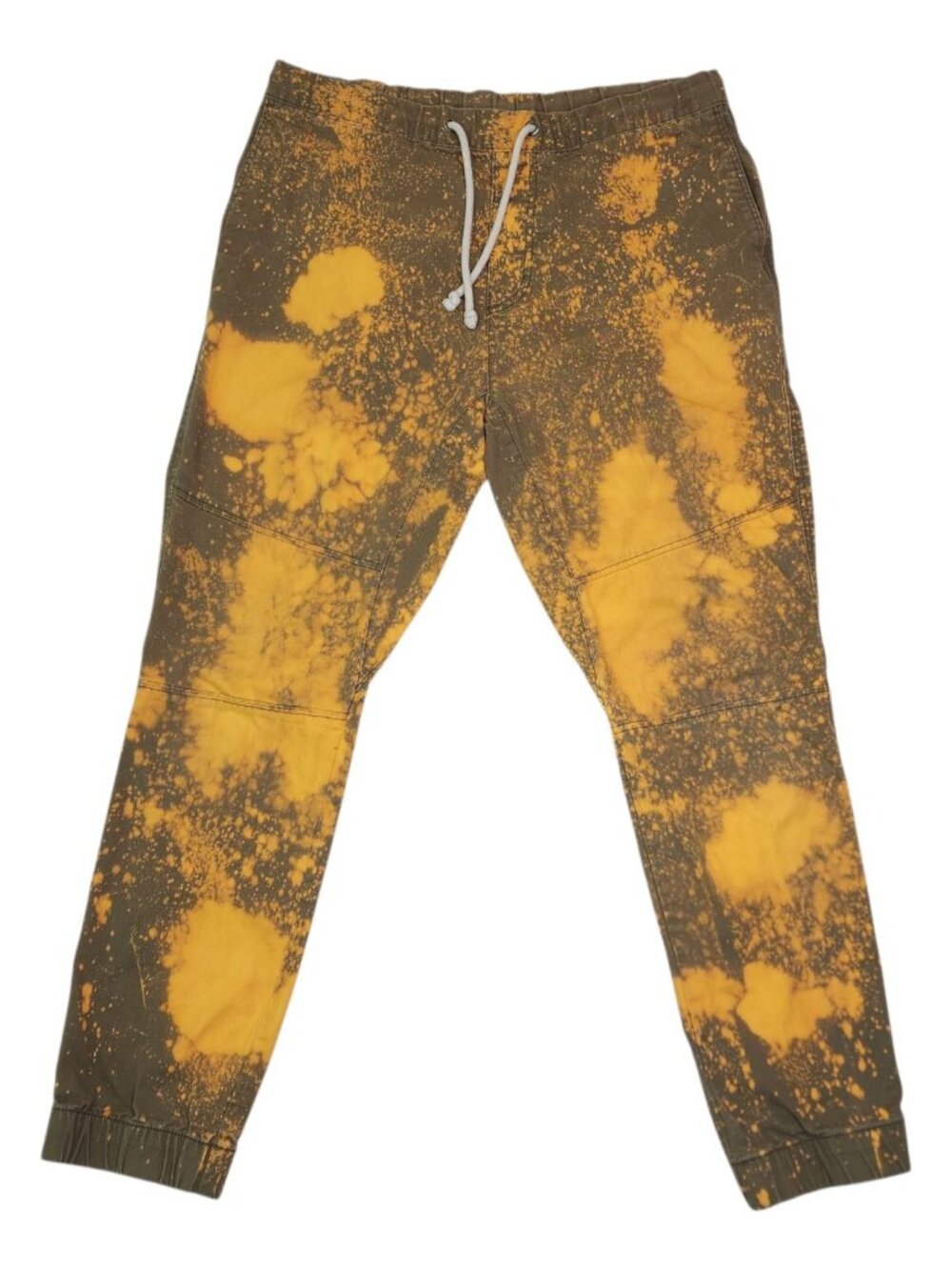H&M Divided Mens Jogger Pants Size 30 Brown & Orange Tie-Dye Cotton Blend